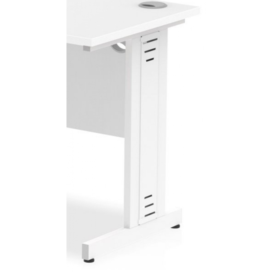 Rayleigh Right Hand Cable Managed Desk and Pedestal Set